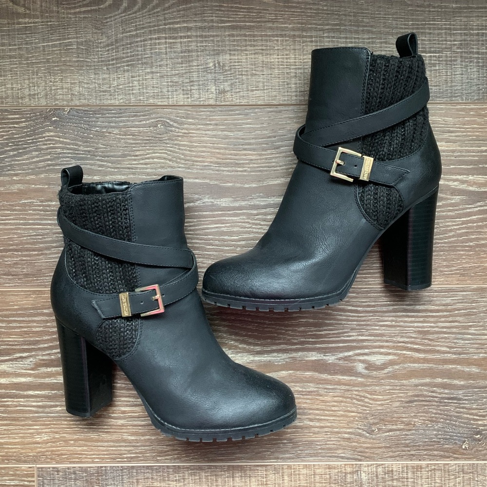 Juicy Couture Sweater Cuff Ankle Boots